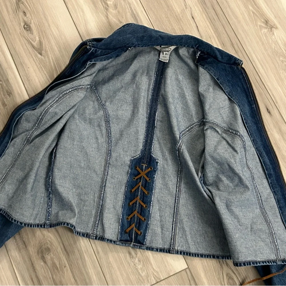 NWT Vintage Stonebridge Denim Jacket Wrap Skirt Set NOS Size 8 Petite READ - Picture 13 of 15